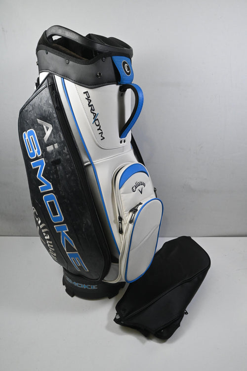 Callaway Paradym Ai Smoke Cart Bag / 14-Way Divider / White, Grey, Blue