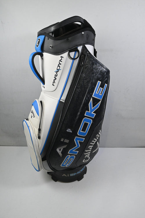 Callaway Paradym Ai Smoke Cart Bag / 14-Way Divider / White, Grey, Blue