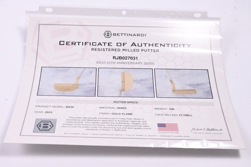 Bettinardi BB30 XXV 25th Anniversary 1/250 Putter / 35.5 Inch / COA Included