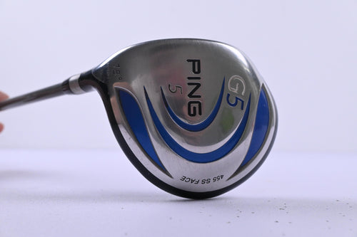 Left Hand Ping G5 #5 Wood / 18 Degree / Senior Flex Ping TFC 100 F Shaft