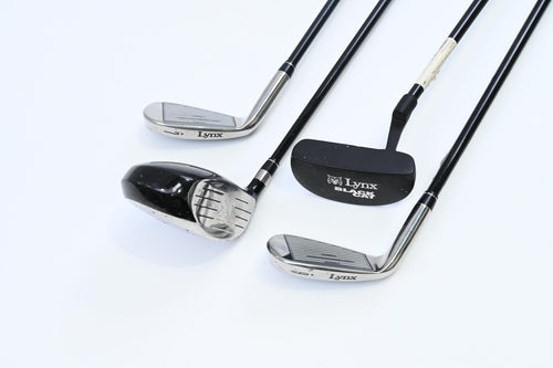 Junior Lynx Black Cat Package Set / Wood, Irons, Putter, Bag
