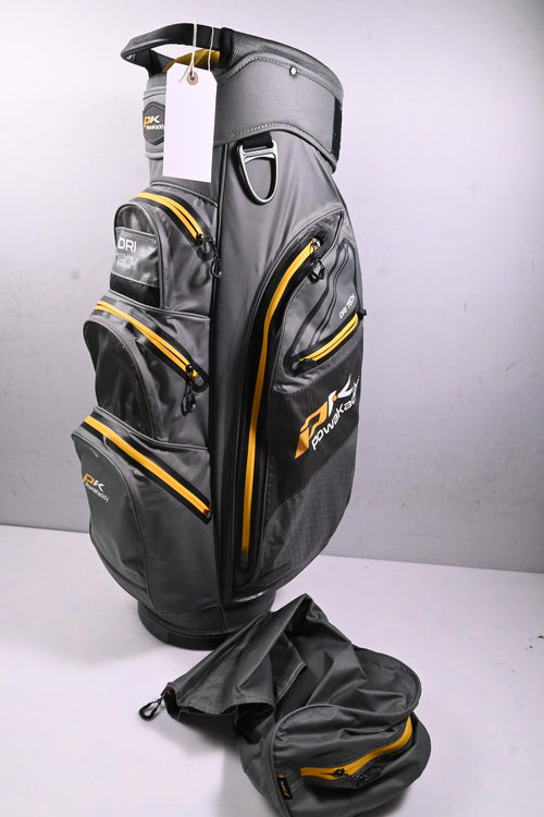 Powakaddy Dri-Tech Cart Bag / 14-Way Divider / Grey, Yellow