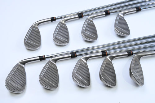 Left Hand TaylorMade Supersteel Irons / 3-PW+SW / Regular Flex Taylormade Rifle
