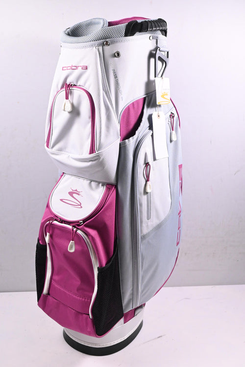 Cobra Fly XL Cart Bag / 14-Way Divider / White, Pink