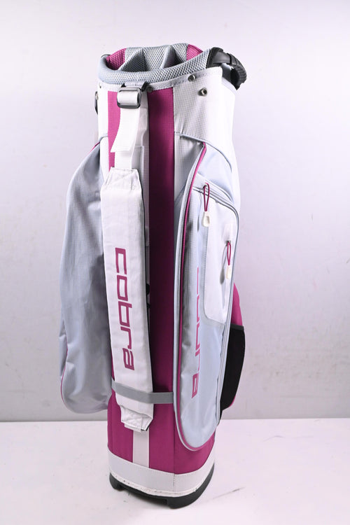 Cobra Fly XL Cart Bag / 14-Way Divider / White, Pink