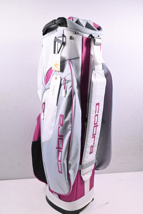 Cobra Fly XL Cart Bag / 14-Way Divider / White, Pink