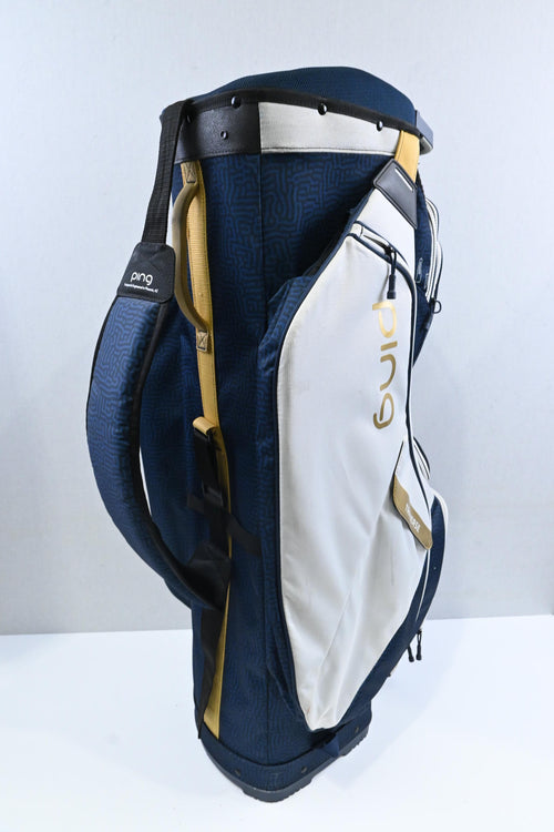 Ping Traverse Cart Bag / 14-Way / Navy, White, Gold