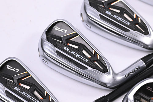 Left Hand Cobra LTDx Irons / 5-PW+GW+SW / Regular Flex KBS PGI 75 Shafts