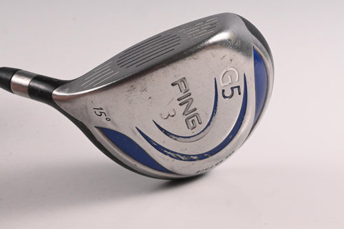 Left Hand Ping G5 #3 Wood / 15 Degree / Regular Flex Ping TFC 100 F Shaft