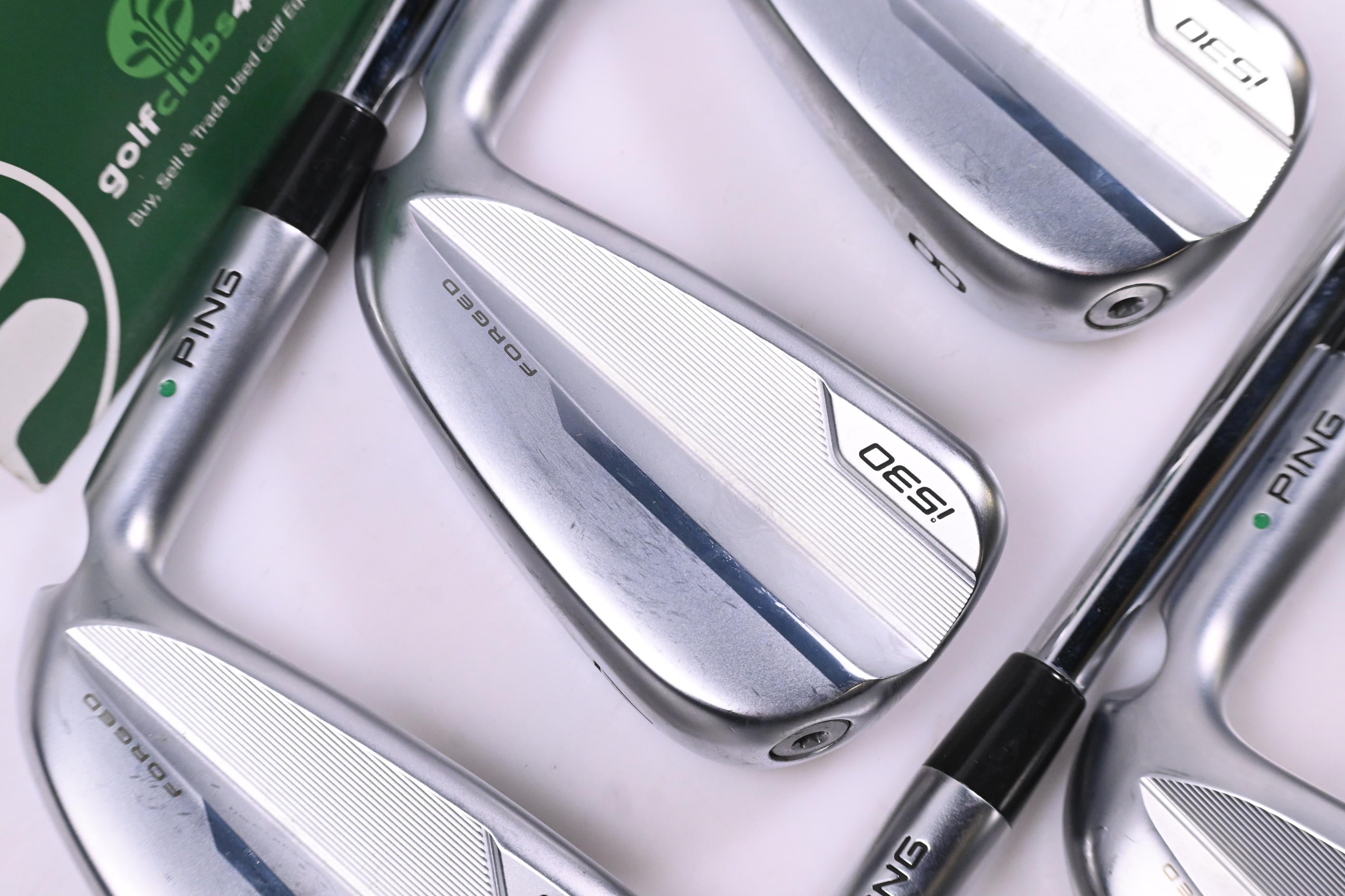 Ping i530 Irons 6-PW+UW Green Dot Stiff Flex Dynamic Gold