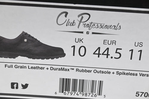 FootJoy Club Professional Golf Shoes / Size UK 10 / Black
