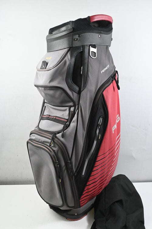 Ping Pioneer Cart Bag / 15-Way Divider / Grey & Red