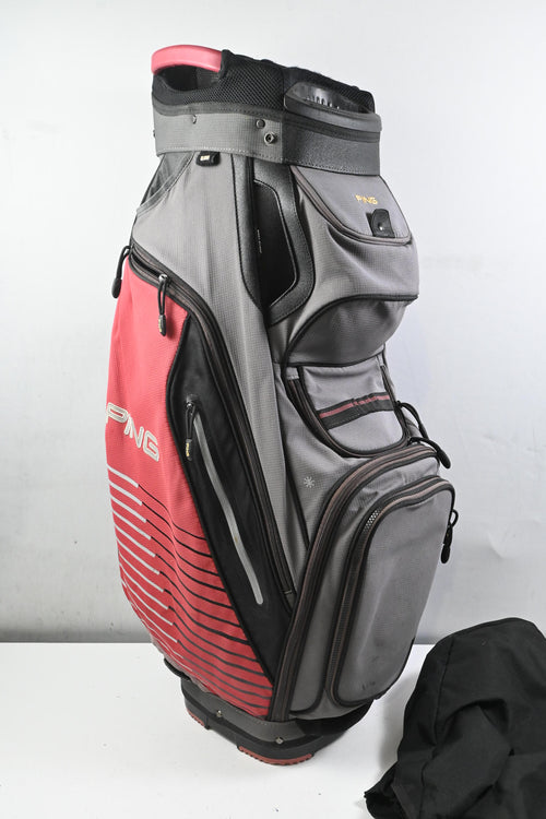 Ping Pioneer Cart Bag / 15-Way Divider / Grey & Red