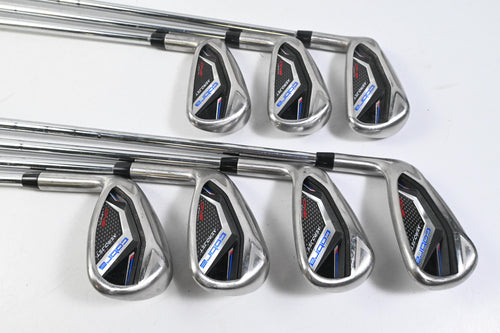 Left Hand Cobra Aerojet One Length Irons / 5-PW+GW / Regular Flex KBS Tour Lite Shafts