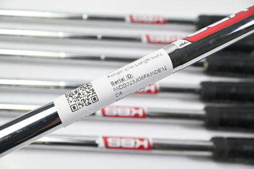 Left Hand Cobra Aerojet One Length Irons / 5-PW+GW / Regular Flex KBS Tour Lite Shafts