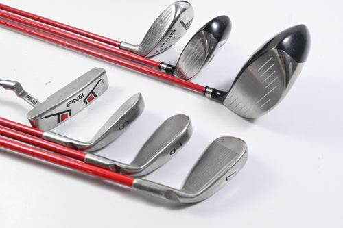 Left Hand Junior Ping Moxie Package Set / Woods, Irons, Putter