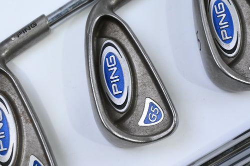 Ping G5 Irons / 3-PW+SW / White Dot / Regular Flex Ping Shafts