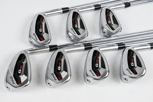 Ping G410 Irons / 5-PW+GW / Blue Dot / Regular Flex Ping AWT 2.0 Shafts