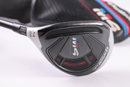 Left Hand Taylormade M4 #4 Hybrid / 22 Degree / Regular Flex Atmos Red 6 Shaft