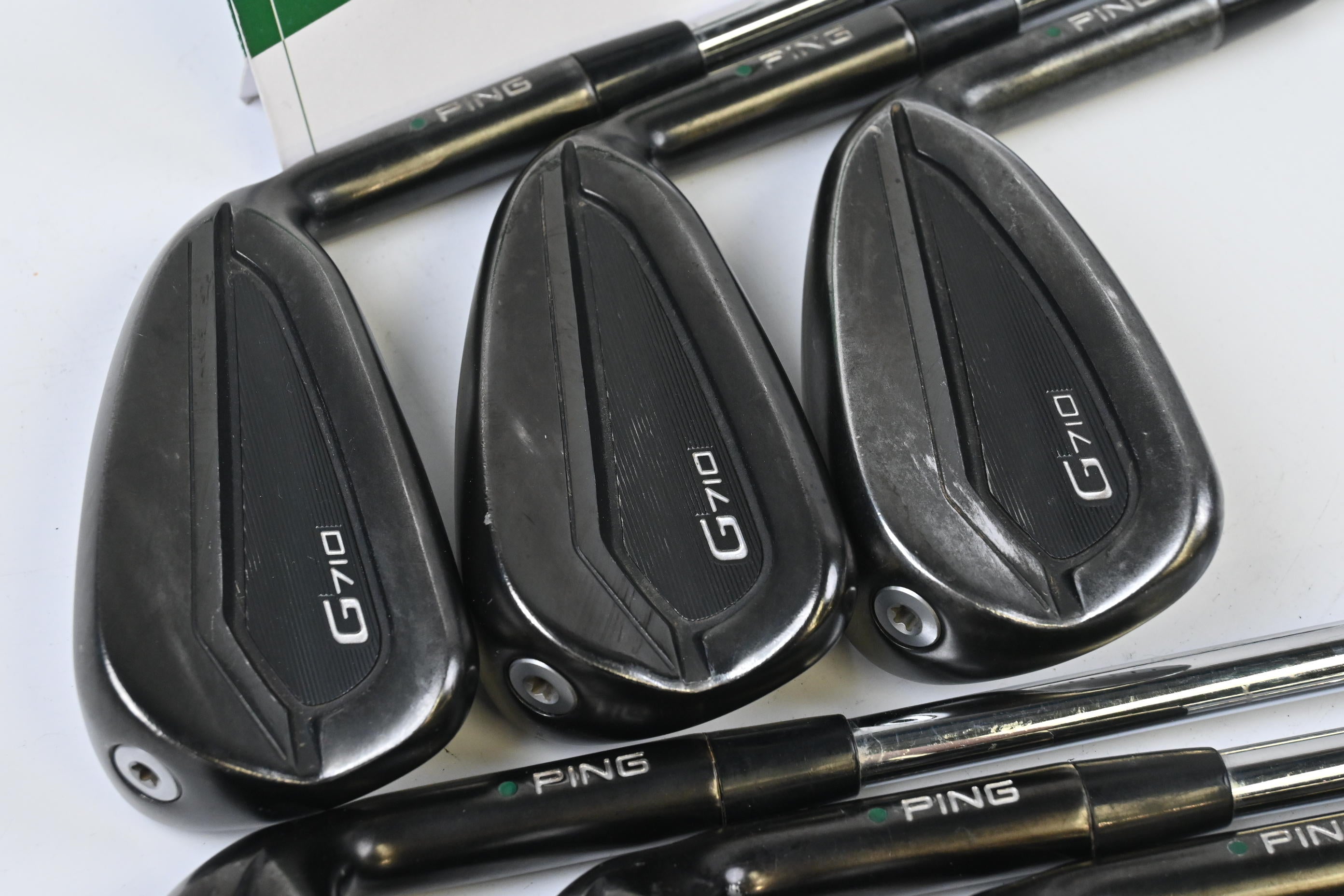 Ping G710 Irons 6-PW+GW Green Dot Stiff Flex 850GH