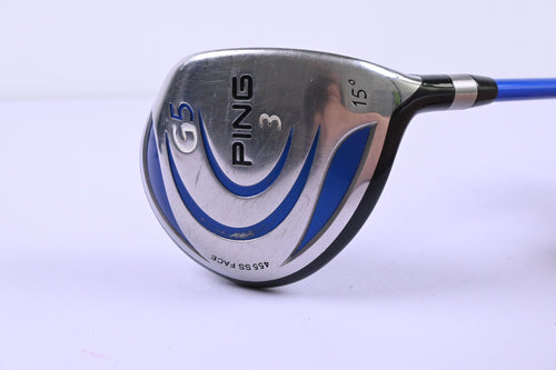 Ping G5 #3 Wood / 15 Degree / Stiff flex Grafalloy ProLaunch Blue 75 Shaft