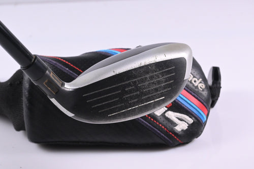 Left Hand Taylormade M4 #4 Hybrid / 22 Degree / Senior Flex Fujikura Atmos Red 5