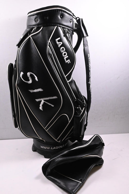 LA Golf SIK Cart Bag / 5-Way Divider / Black, White