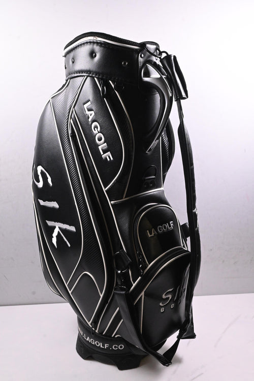 LA Golf SIK Cart Bag / 5-Way Divider / Black, White