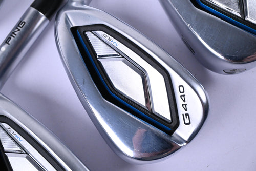 Ping G440 Irons / 6-PW / White Dot / Regular Flex Ping AWT 3.0 Shafts