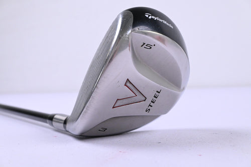 Left Hand TaylorMade V-Steel #3 Wood / 15 Degree / Regular Flex MAS2 Ultralite