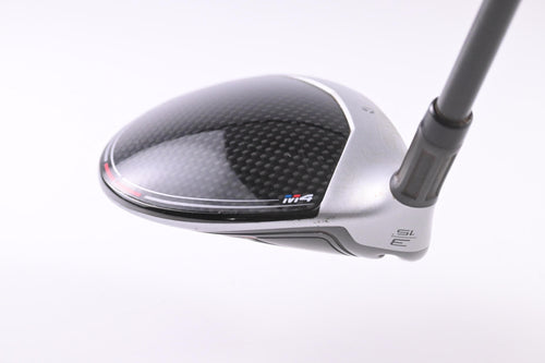 Left Hand Taylormade M4 #3 Wood / 15 Degree / Stiff Flex Atmos Red 6 Shaft