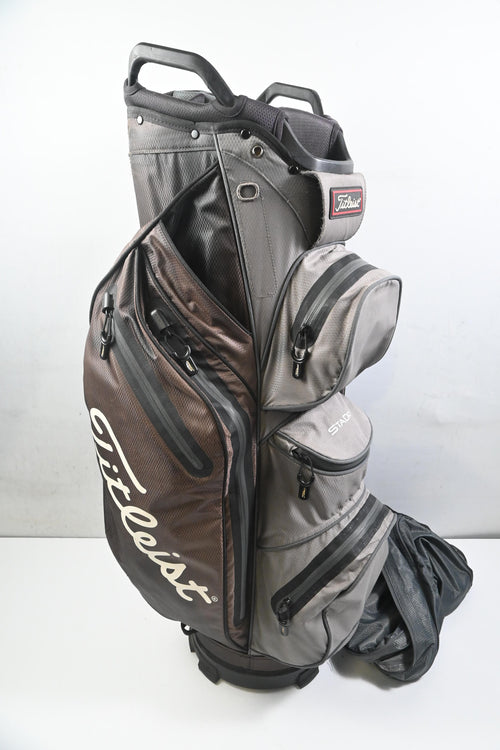 Titleist StaDry Cart Bag / 14-Way Divider / Black, Grey