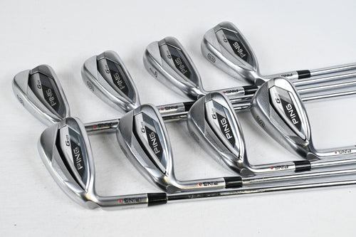Left Hand Ping G425 Irons / 5-PW+GW+SW / Red Dot / Regular Flex Ping AWT 2.0