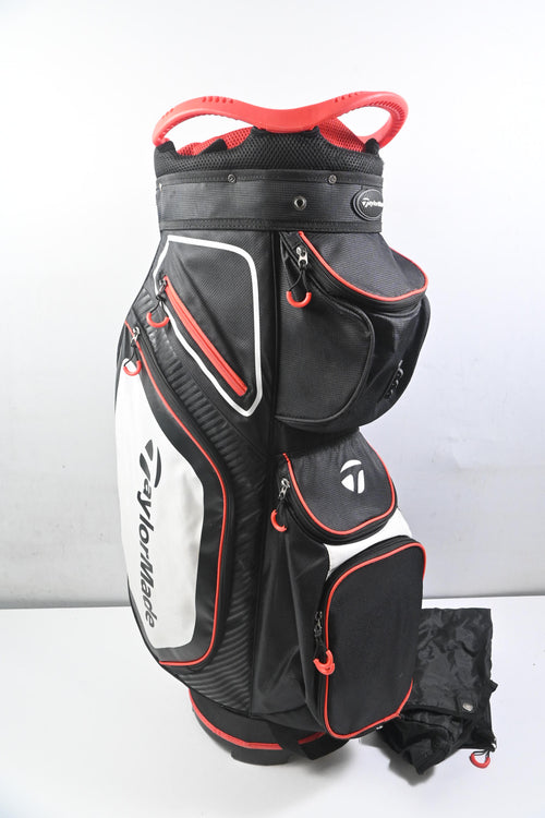 TaylorMade Cart Bag / 14-Way Divider / Black, White & Red