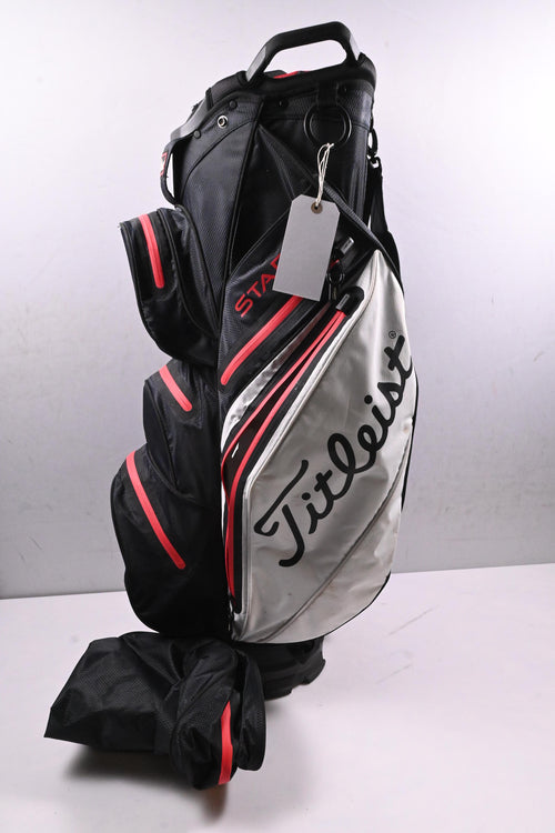Titleist StaDry Cart Bag / 14-Way Divider / Black, White, Red