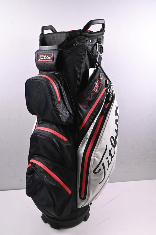 Titleist StaDry Cart Bag / 14-Way Divider / Black, White, Red
