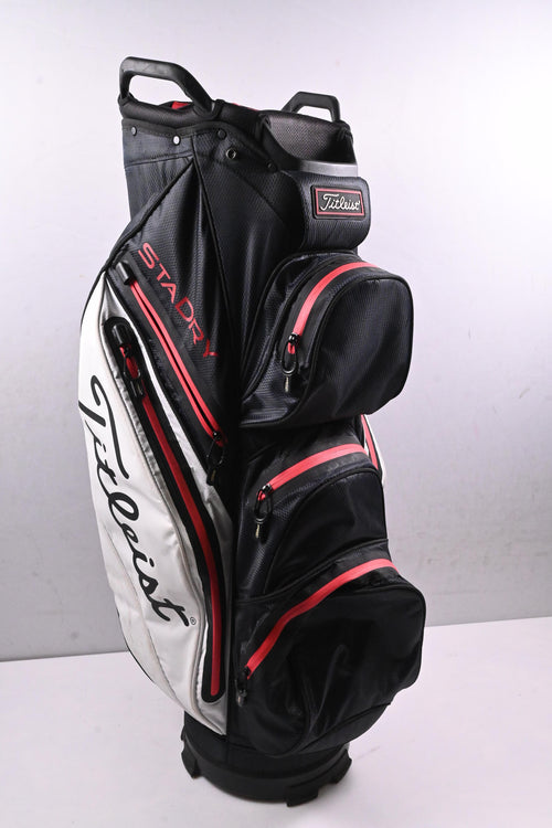 Titleist StaDry Cart Bag / 14-Way Divider / Black, White, Red