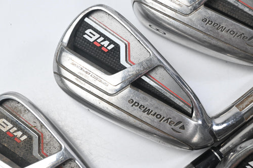 Left Hand Taylormade M6 Irons / 6-PW+GW / Regular Flex Recoil ES 460 Shafts