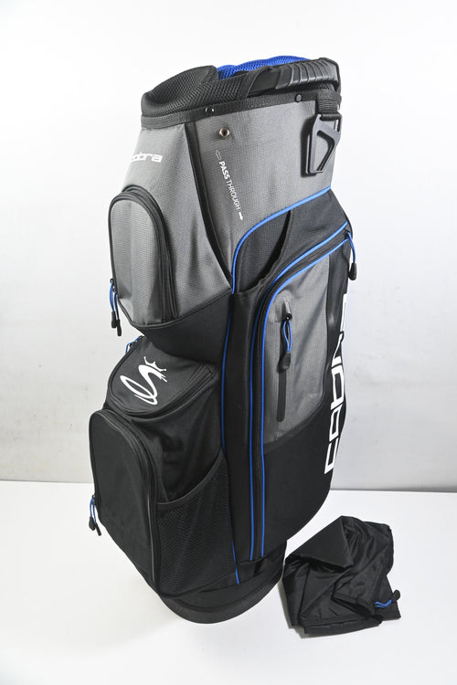 Cobra Cart Bag / 14-Way Divider / Black, Grey & Blue