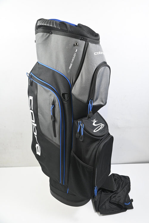 Cobra Cart Bag / 14-Way Divider / Black, Grey & Blue