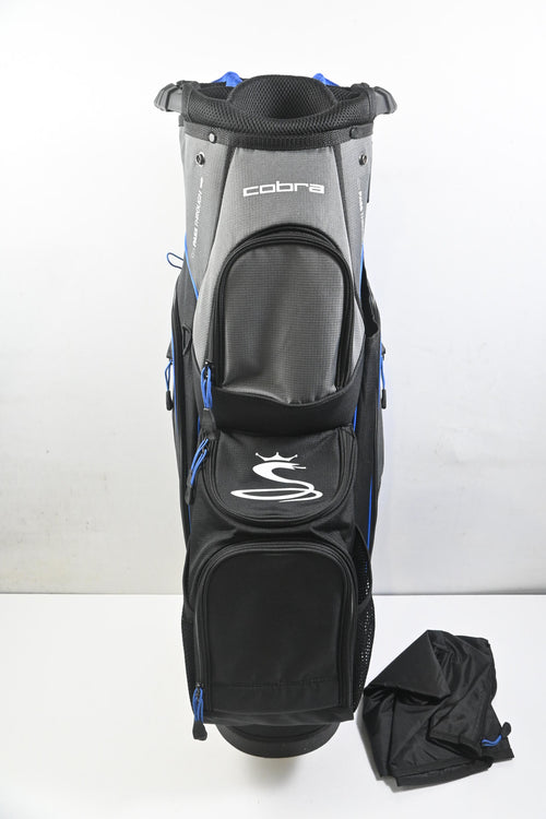 Cobra Cart Bag / 14-Way Divider / Black, Grey & Blue