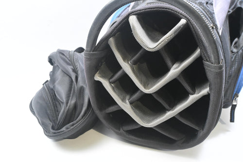 Motocaddy Club Series Cart Bag / 14-Way Divider / Black, Grey & Blue