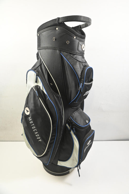 Motocaddy Club Series Cart Bag / 14-Way Divider / Black, Grey & Blue