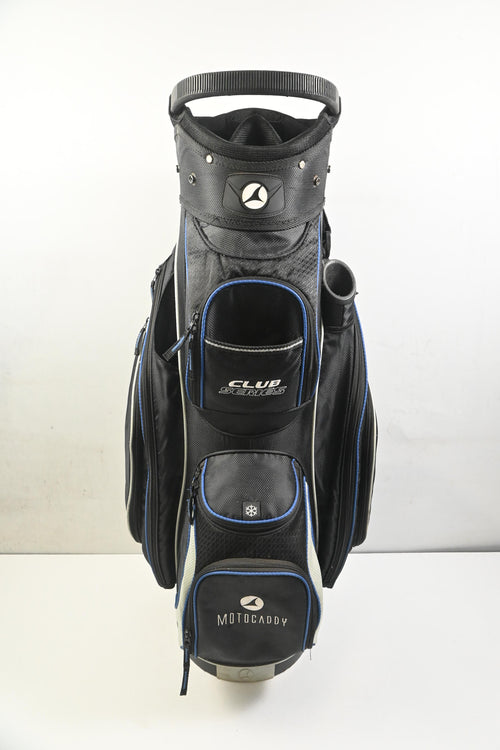 Motocaddy Club Series Cart Bag / 14-Way Divider / Black, Grey & Blue