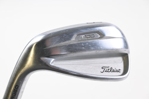Left Hand Titleist T100 2021 #8 Iron / Stiff Flex AMT Tour White S300 Shaft