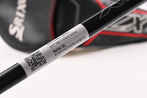 Srixon ZX7 Mk II Driver 2023 / 9.5 Degree / Stiff Flex Hzrdus Smoke Red RDX 60