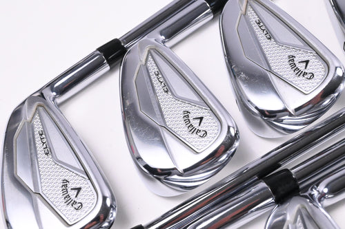 Callaway Elyte Irons / 5-PW+AW+GW+SW / Stiff Flex Vector 90 Shafts