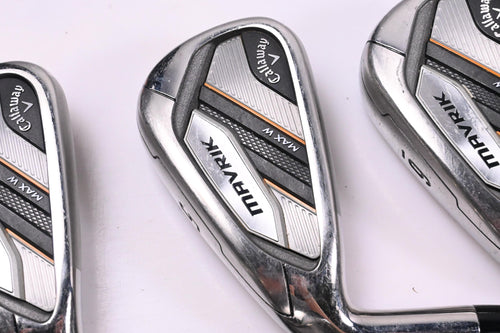 Left Hand Callaway Mavrik Max Irons / 4-PW+SW / Ladies Flex UST Helium 40