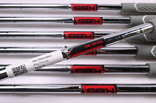Cobra King F9 Irons / 5-PW+GW / Regular Flex KBS Tour 90 Shafts