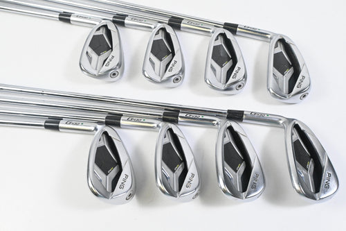 Left Hand Ping G430 Irons / 5-PW+GW+SW / Green Dot / Regular Flex Elevate MPH 95